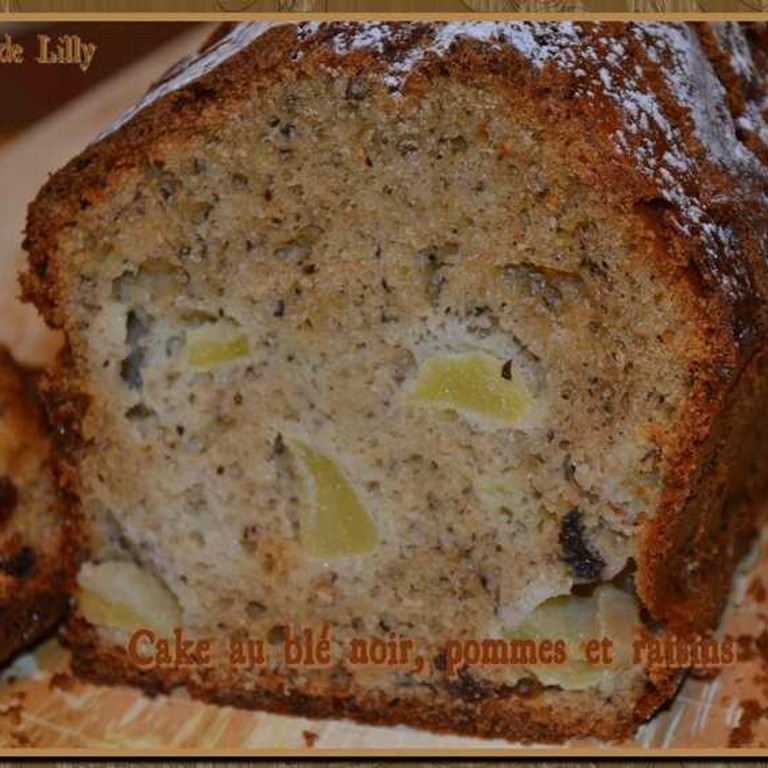 Cake au sarrasin aux pommes et raisins