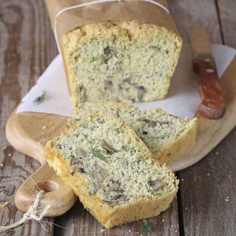 Cake aux champignons et moutarde