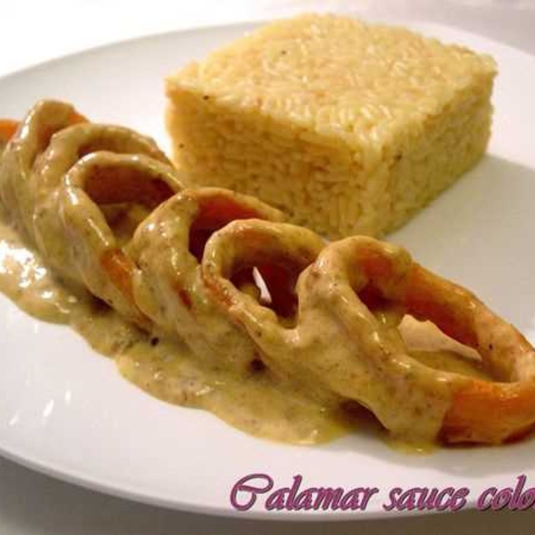 Calamars à la sauce colombo