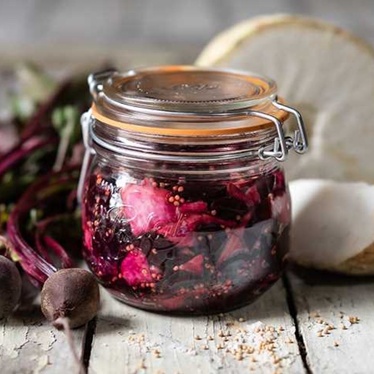 Céleri rave et betteraves fermentées
