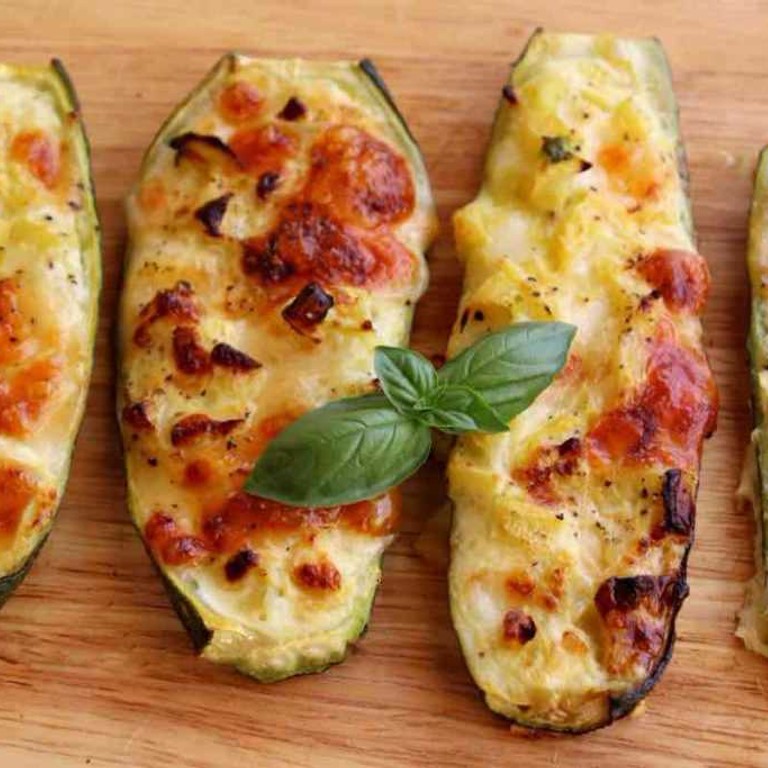Courgettes gratinées farcies 