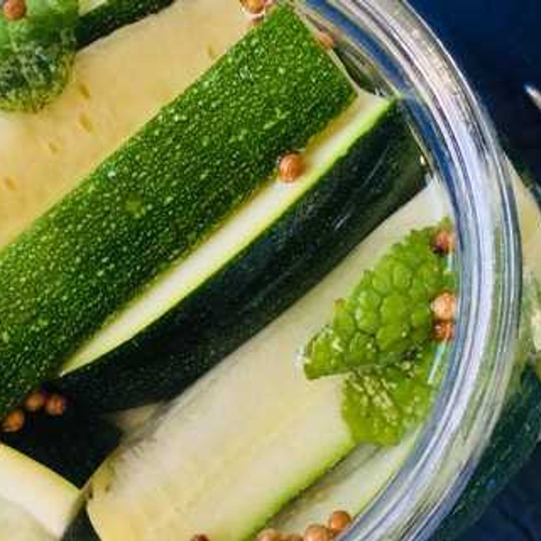 Courgettes lacto-fermentées