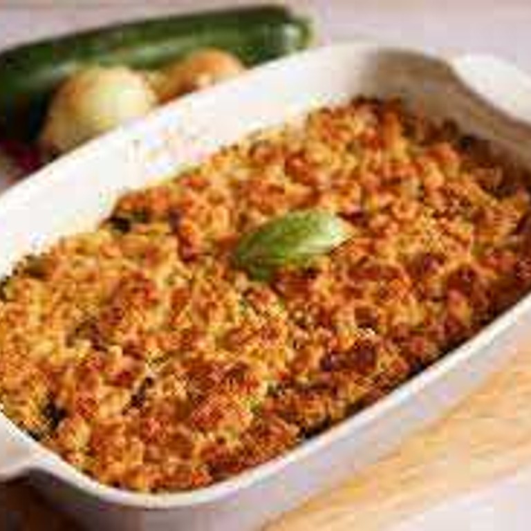 Crumble de courgettes au parmesan