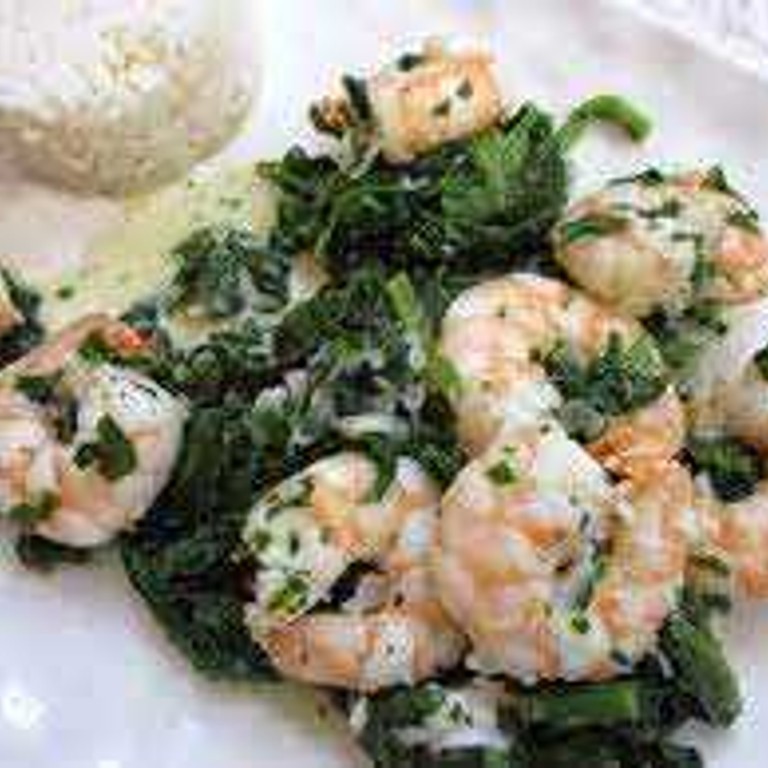 Epinards aux crevettes