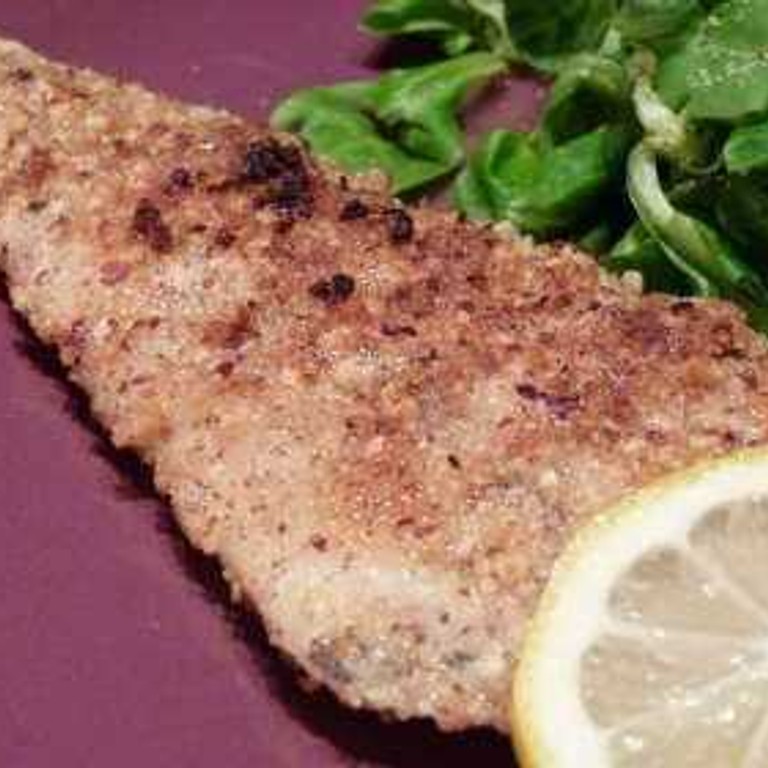 Filet de truite panée aux noisettes