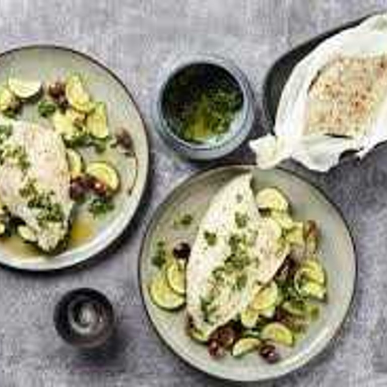 Filets de dorade et courgettes au four