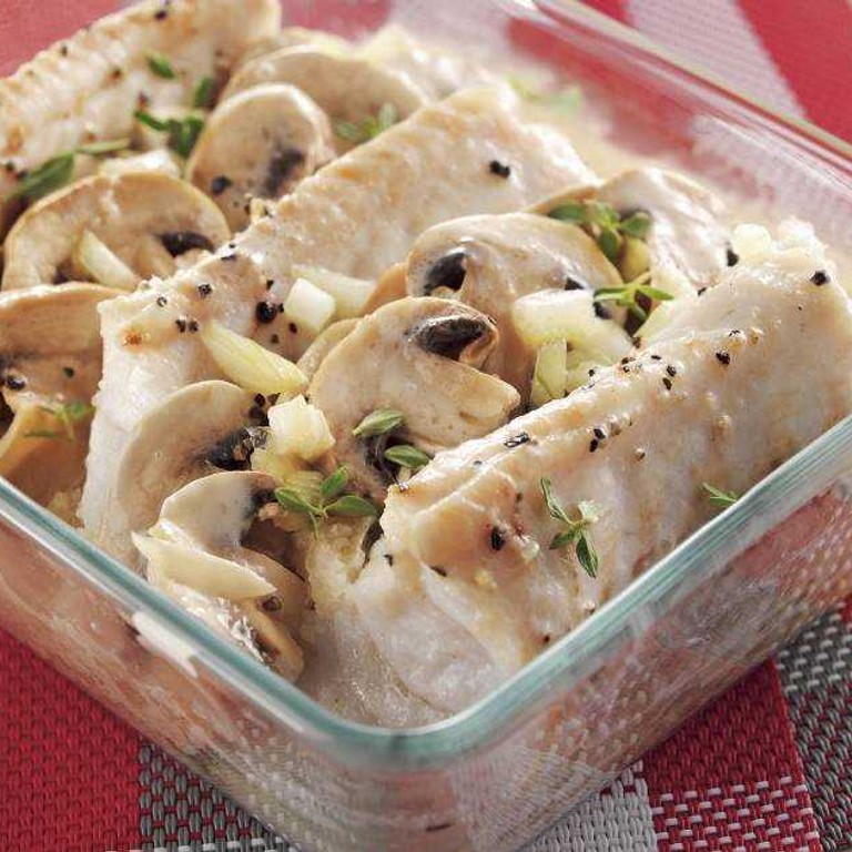 Filets de julienne à la forestière (Micro-ondes)