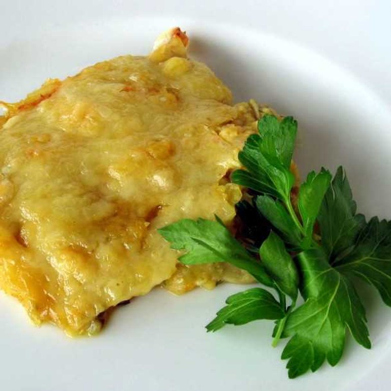 Gratin de champignons aux lentilles