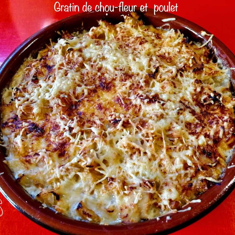 Gratin de chou-fleur au poulet (Cookeo + Extra Crisp)