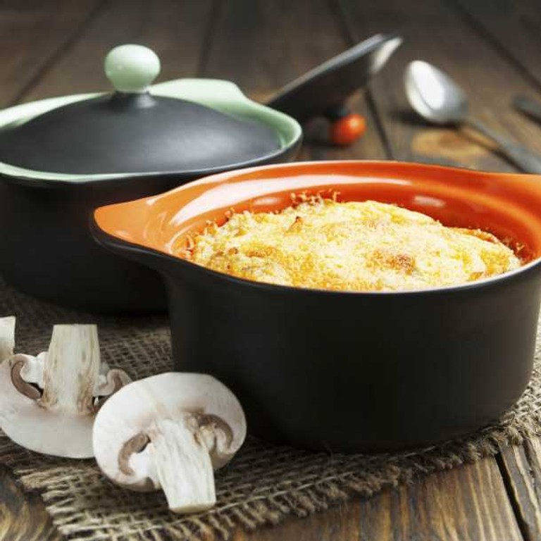 Gratin de moules aux champignons