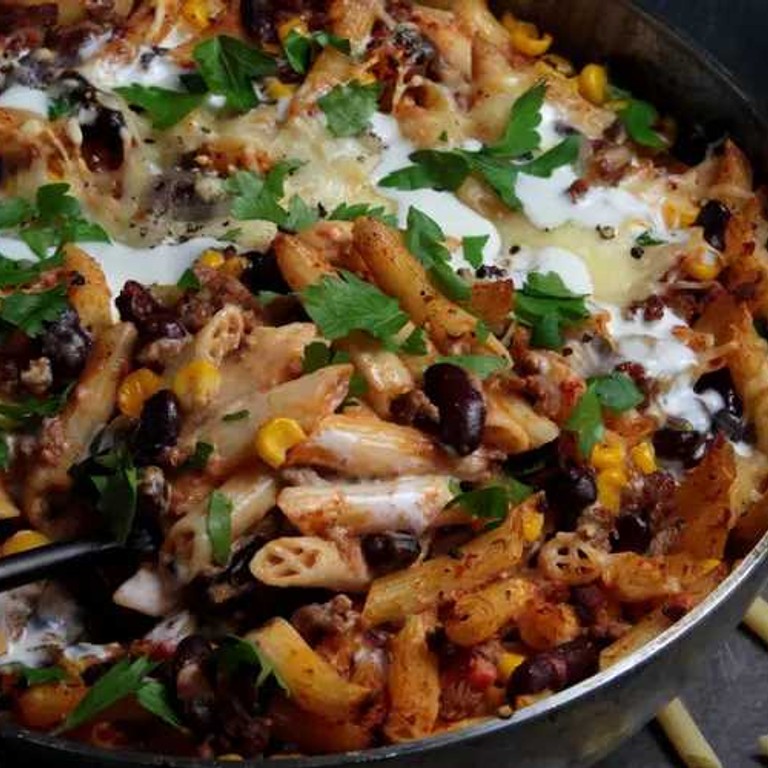 Gratin de penne à la mexicaine