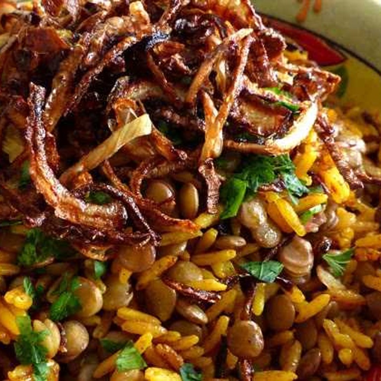 Lentilles au riz à la libanaise