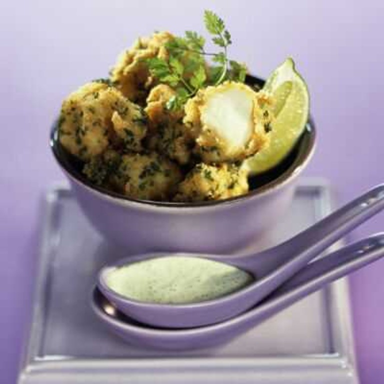 Lotte en croquettes aux herbes