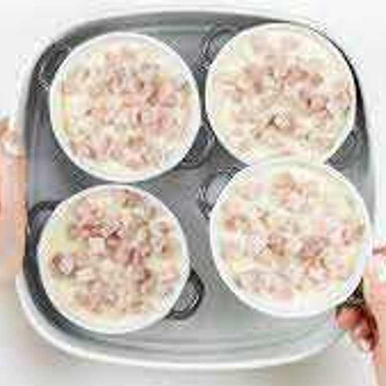 Mousseline de chou-fleur au jambon blanc