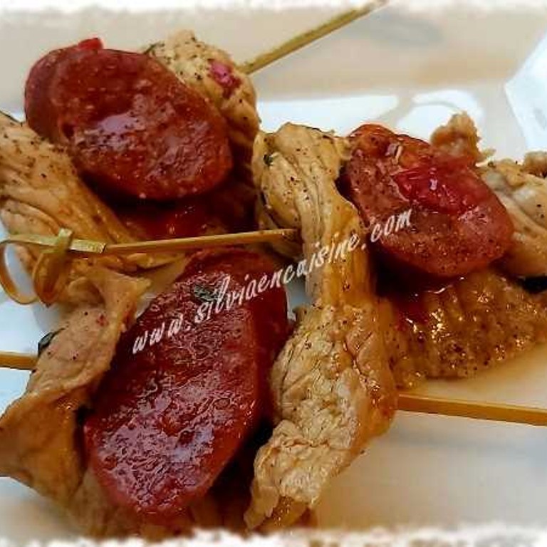 Noix de veau mariné au chorizo