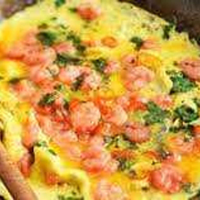 Omelette aux crevettes