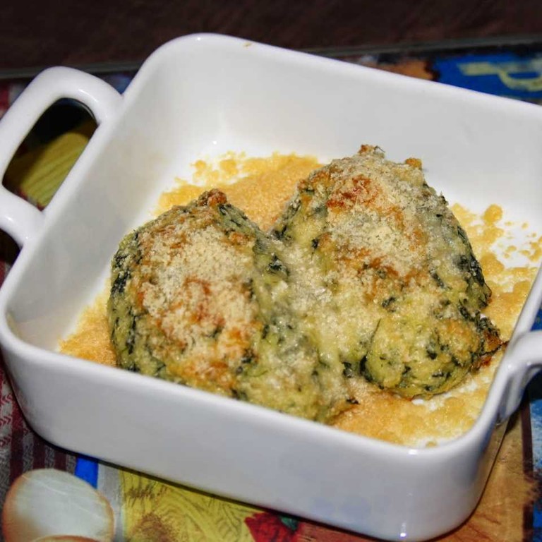 Quenelles d'épinards au four