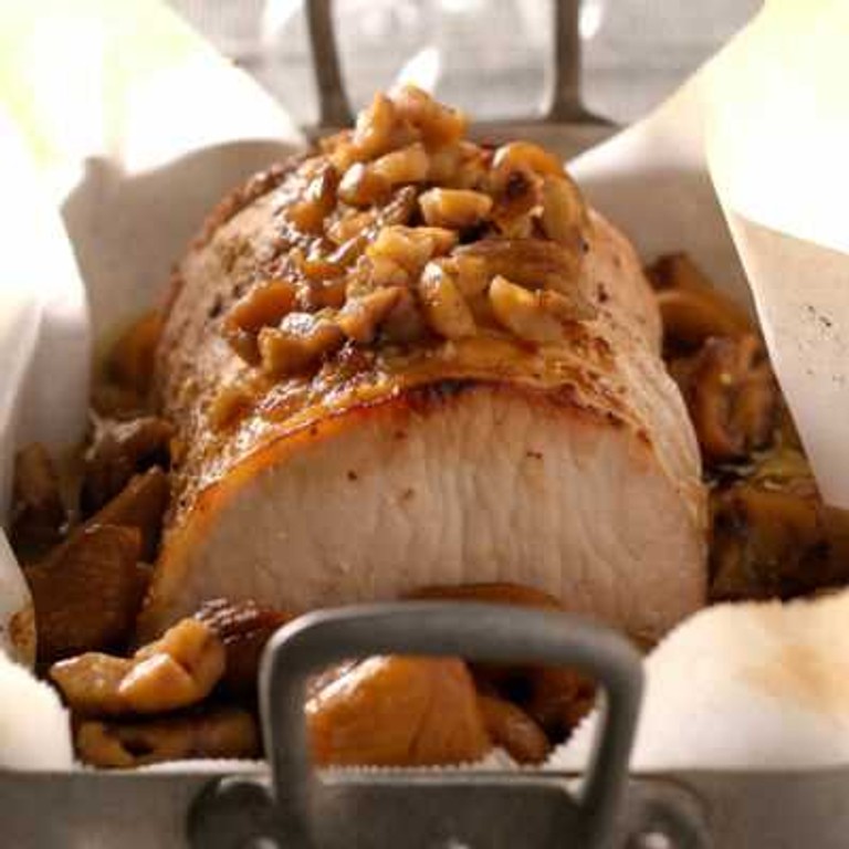 Rôti de porc aux marrons