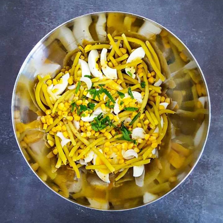 Salade jaune aux haricots beurre
