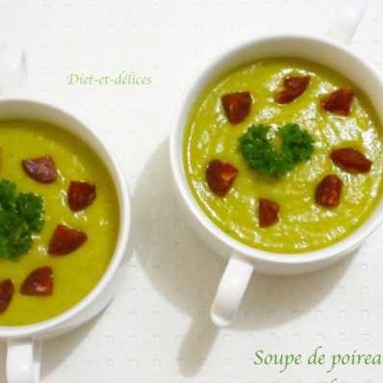 Soupe de poireaux et chorizo (Magimix)