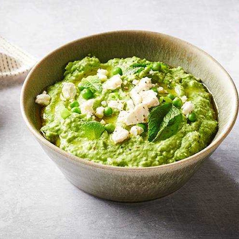 Tartinade de petits pois, feta et menthe