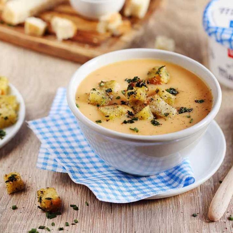 Velouté de pommes de terre et patate douce