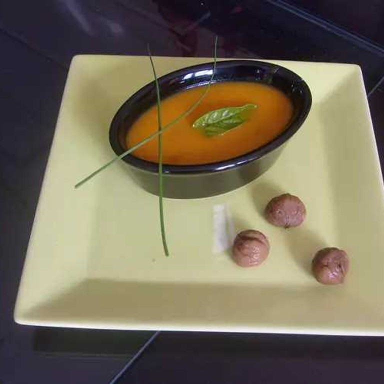 Velouté de potiron aux châtaignes
