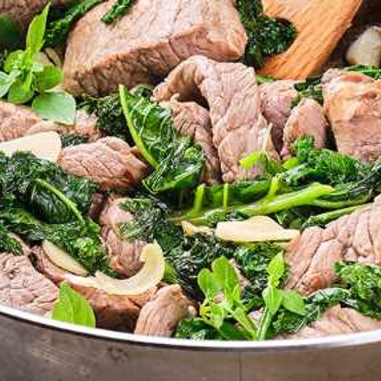 Wok de bœuf au chou kale (Super U)