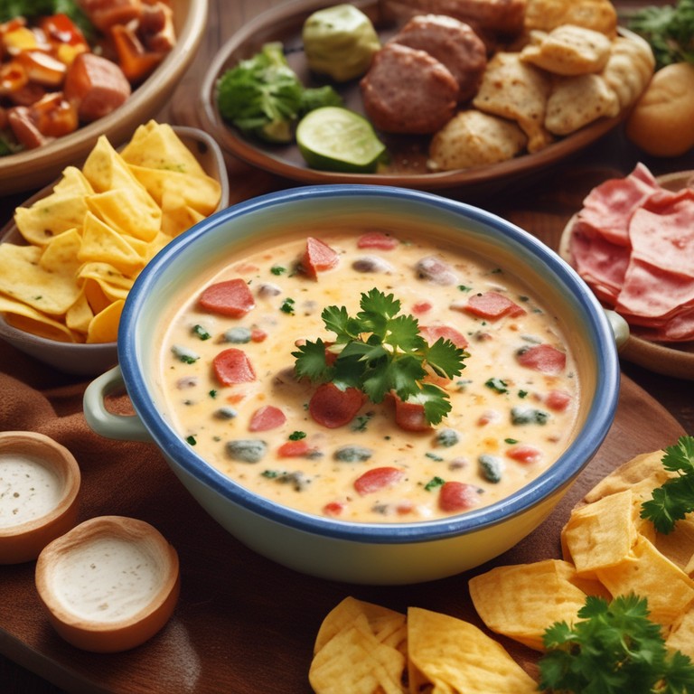 Dip de Queso con Salchicha y Jamón