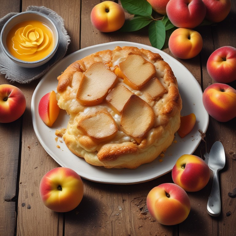 Peach Cobbler Biscuits with Sweet Sugar Glaze