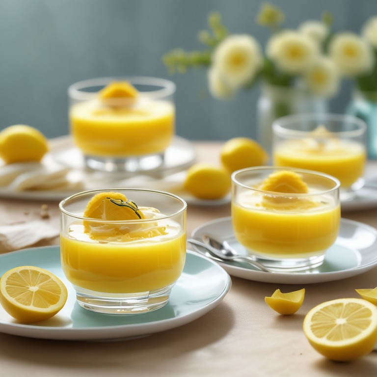 Gelatina de Limão com Creme de Leite e Leite Condensado