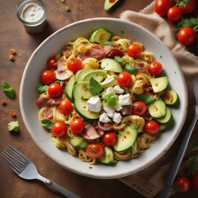 Pasta Fresca con Verduras y Queso Feta