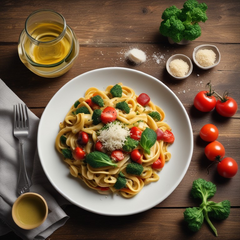 Schnelle Pasta mit Gemüse und Pesto