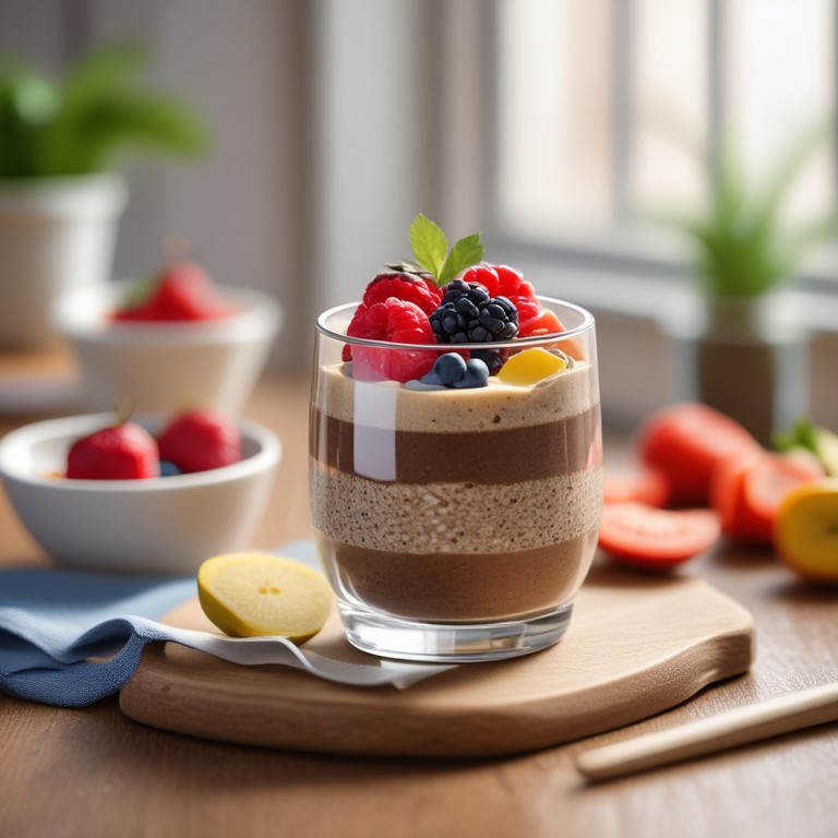 Pudim de Aveia com Chia e Cacau