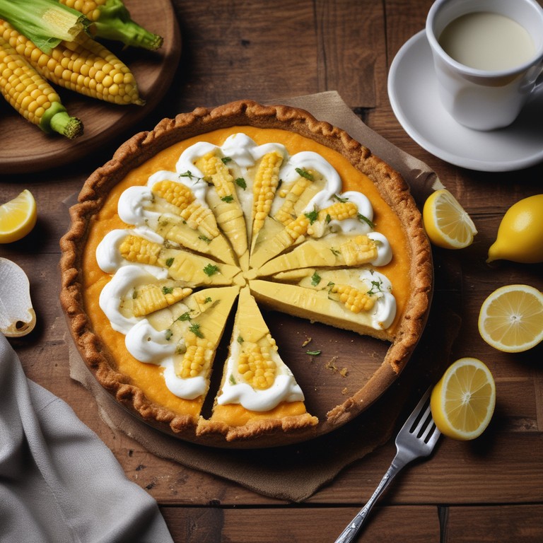 Tarta de Maíz Dulce con Crema de Limón