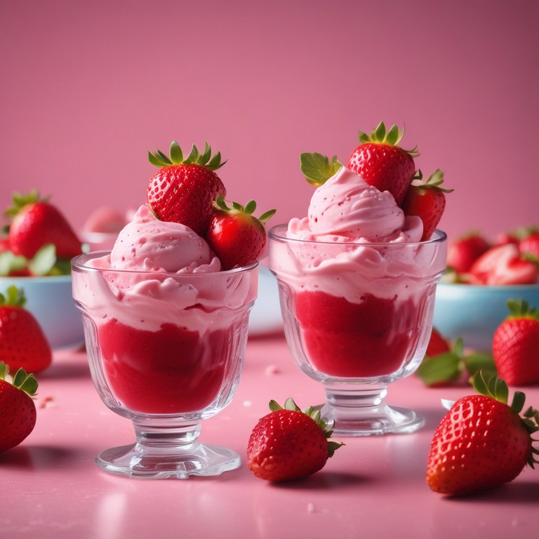 Helados de Frutos Rojos con Fresas