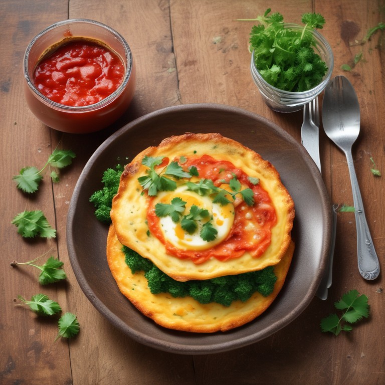 Tapioca Recheada com Molho de Tomate e Queijo