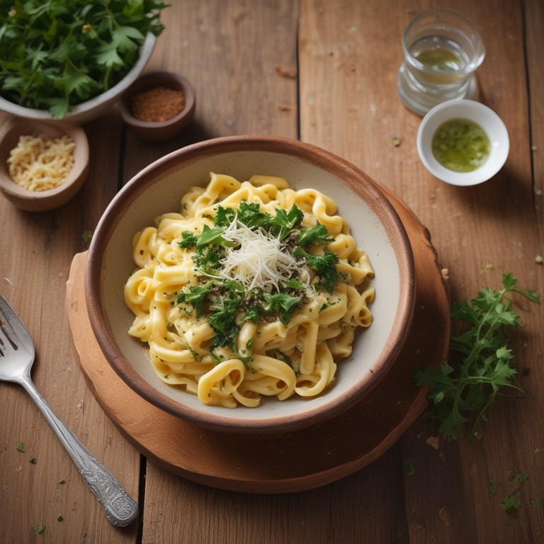 Macarrão Cremoso com Arroz e Chimichurri