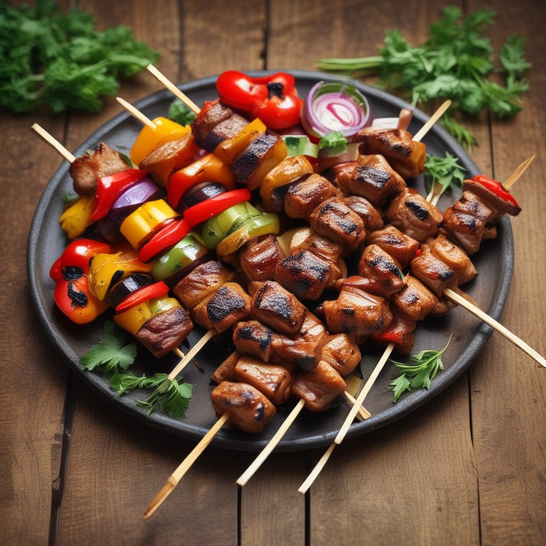 Pinchos de Cerdo a la Parrilla con Marinada de Cítricos