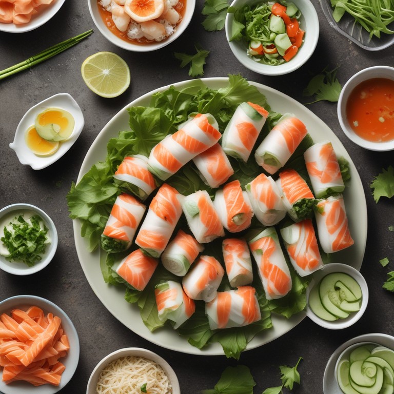 Rouleaux de Printemps au Saumon