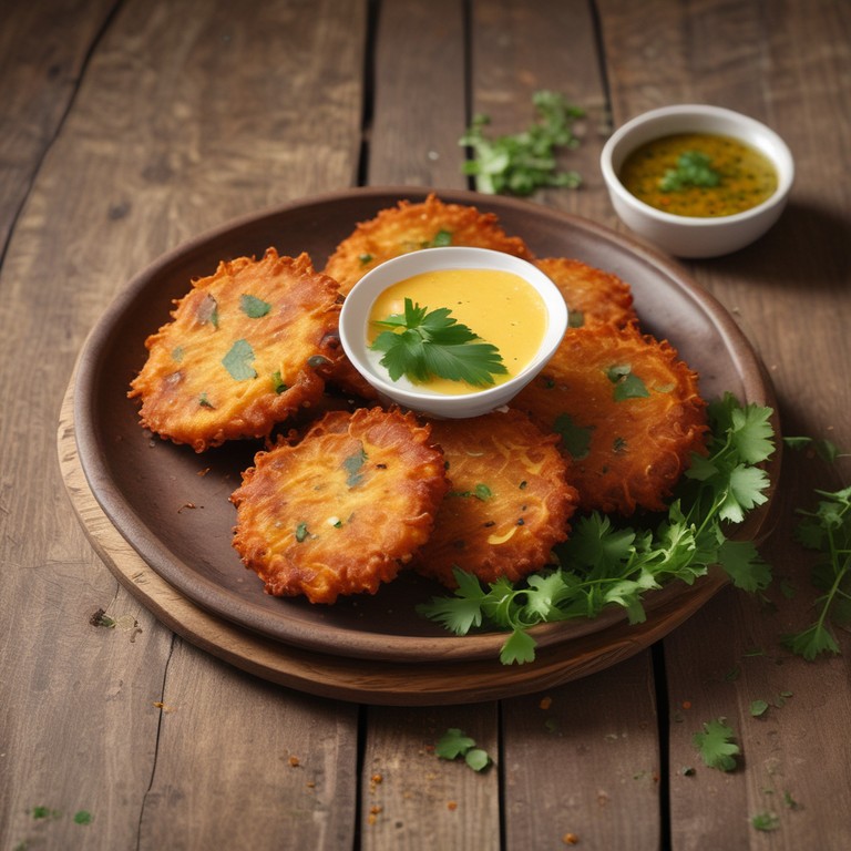 Crispy Potato and Corn Fritters with Onion