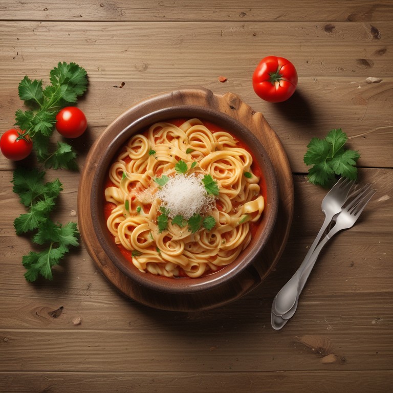 Macarrão Cremoso com Leite de Coco e Molho de Tomate