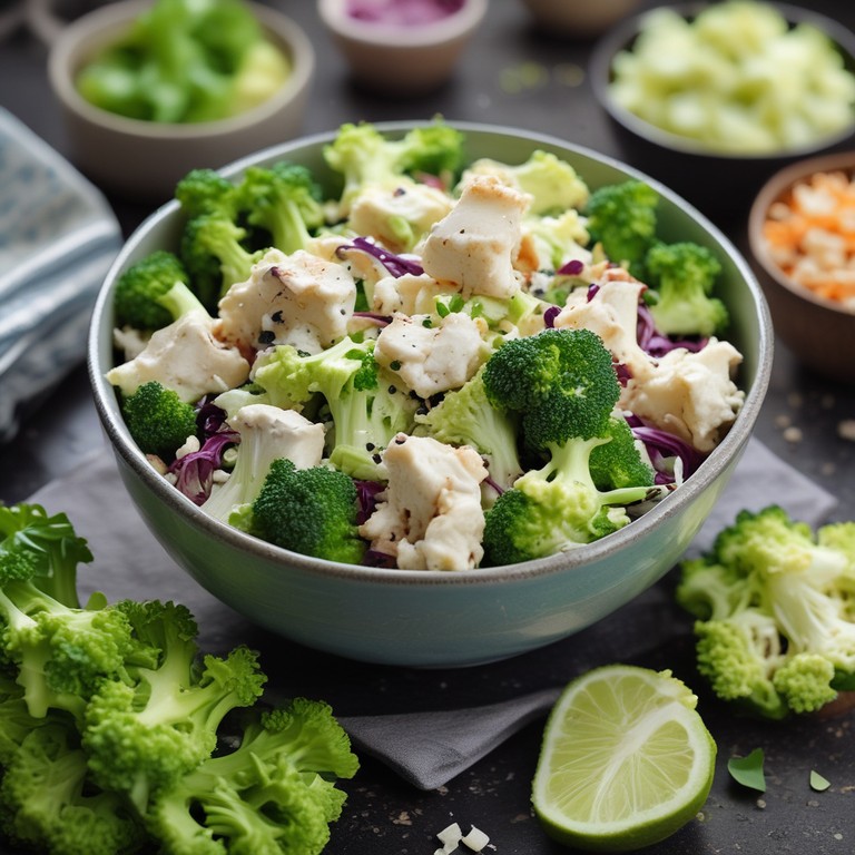 Crunchy Garden Salad with Creamy Coleslaw Dressing