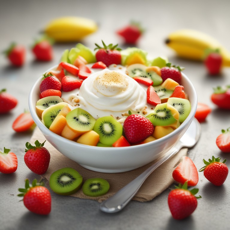 Mistura Frutal com Leite e Açúcar