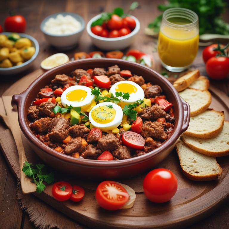 Cuscuz de Carne Moída com Ovo e Tomate
