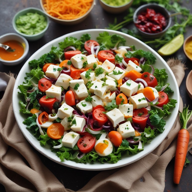 Curd and Paneer Salad Delight
