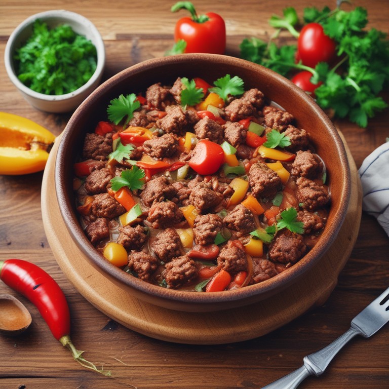 Carne Moída à Brasileira com Temperos e Legumes