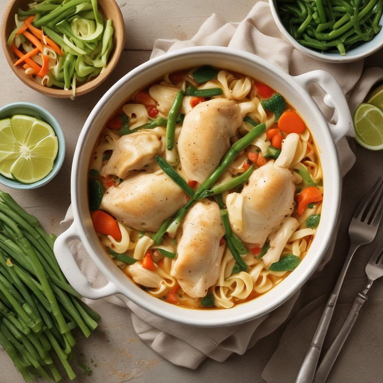 Creamy Chicken and Vegetable Noodle Bake