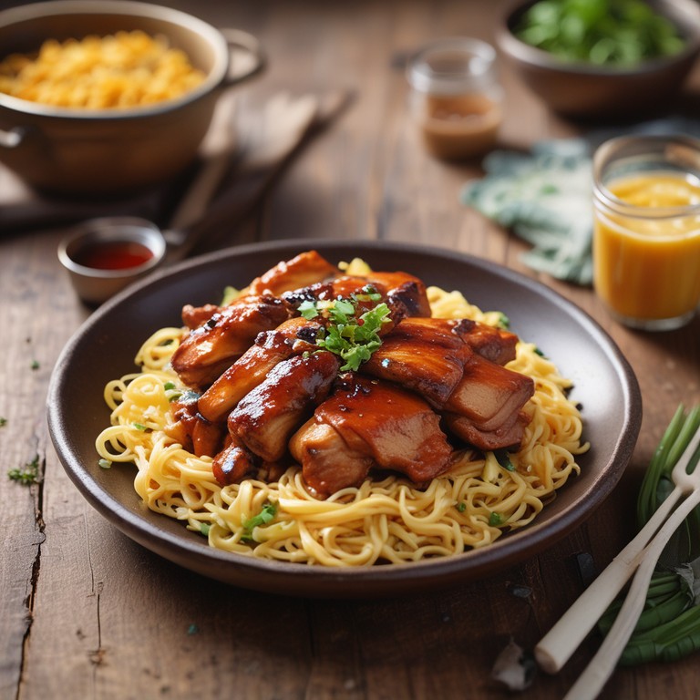 BBQ Chicken and Steak Noodle Delight