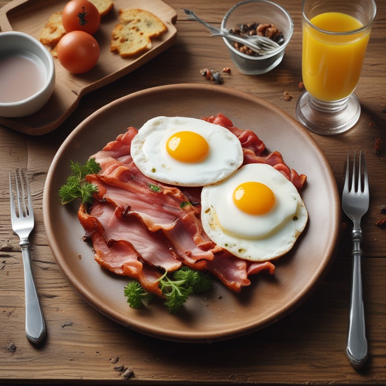 Delícia de Café da Manhã com Bacon e Presunto